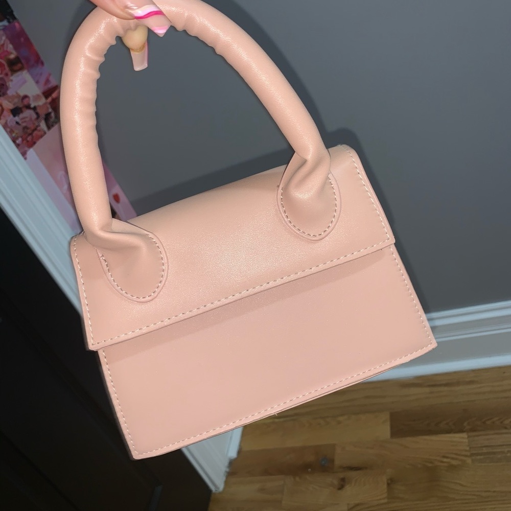 Pink Satchel Bag w/ Crossbody Chain Included